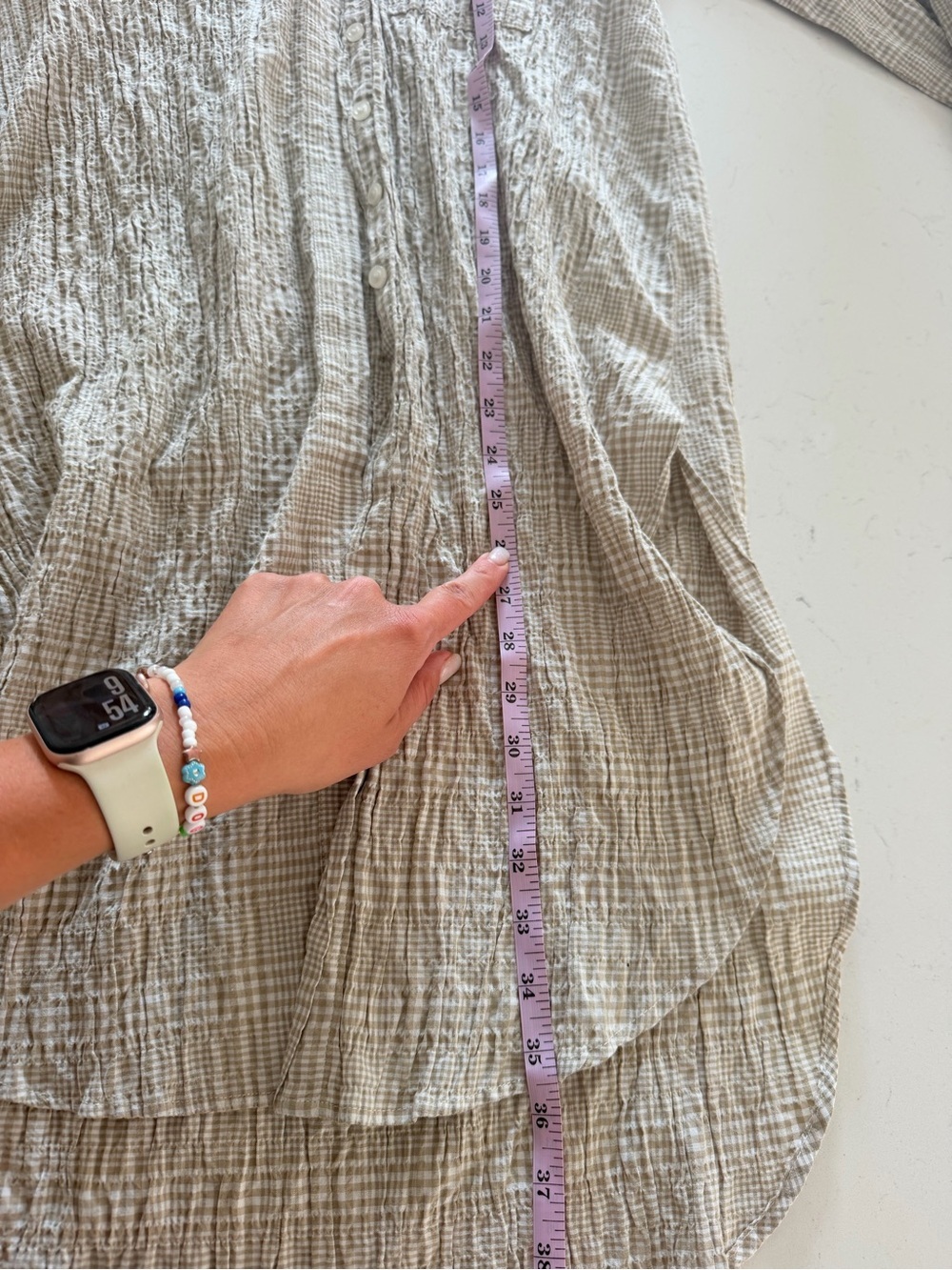 Antropologie Maeve Neutral Pattern  Maxi Tunic Buttondown XS - Picture 8 of 8